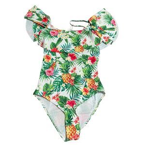 Swimsuit Marina Vida Small Colorful Floral One Piece With Tags Pineapples